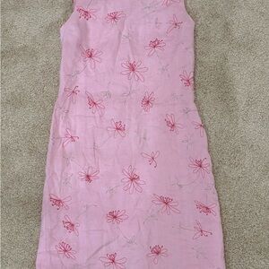 Ann Taylor Loft Light Pink Linen Dress